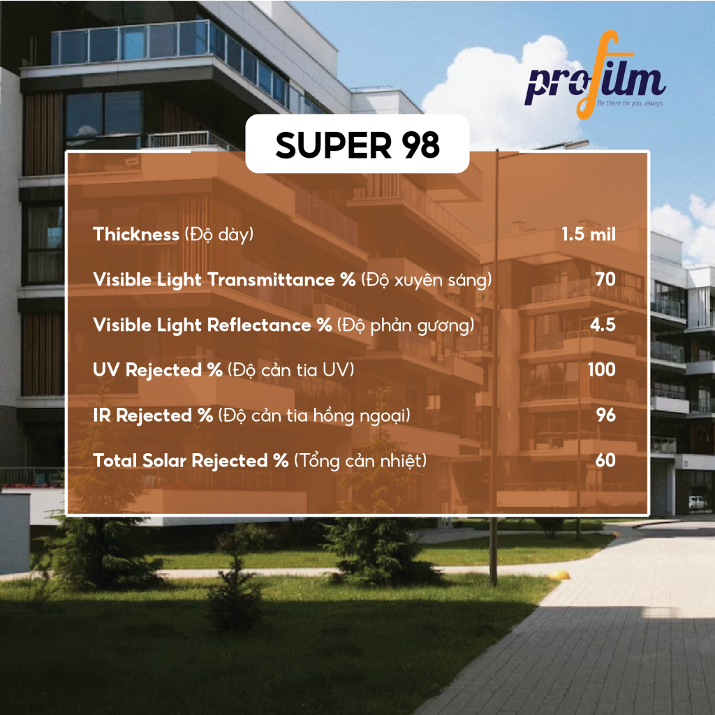 Thi công dán phim cách nhiệt Super 98 tại tòa nhà văn phòng Nguyễn Hoàng - Thủ Đức